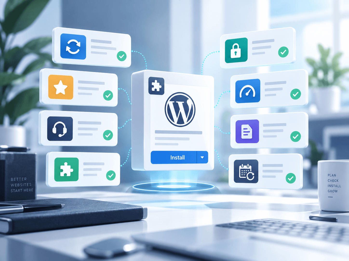 WordPress plugin evaluation checklist covering maintenance, compatibility, security, support and performance.